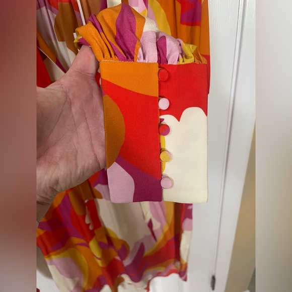 REBECCA VALLANCE Dress Size US 6 NWT New Paradise Silk Colorful Luxury Modern - Picture 5 of 10